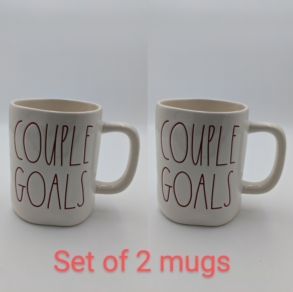 𝅺*set of 2* RAE DUNN couple goals large 19.5oz mug